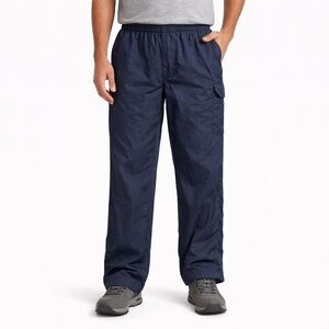 New Balance Men’s Large Track Pants Navy Blue Lightweight Windbreaker Joggers